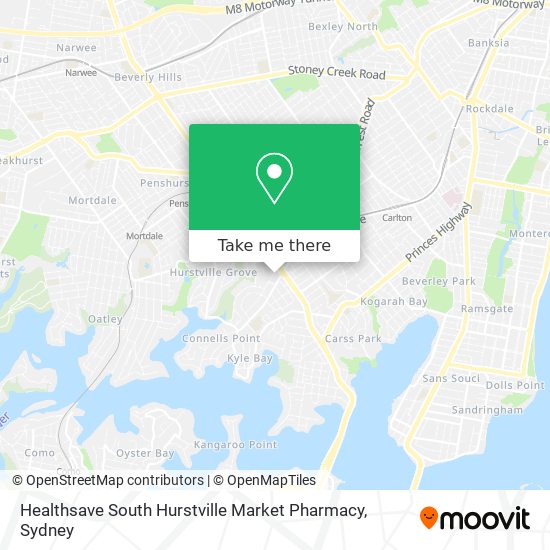 Mapa Healthsave South Hurstville Market Pharmacy