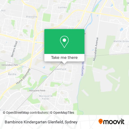 Mapa Bambinos Kindergarten Glenfield