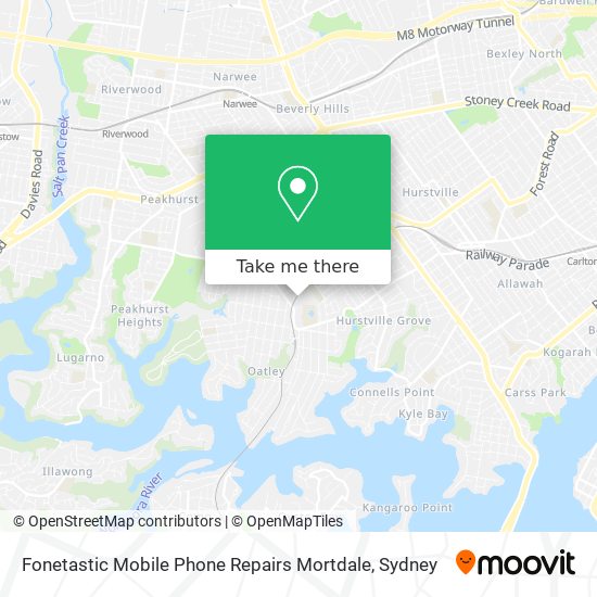 Fonetastic Mobile Phone Repairs Mortdale map