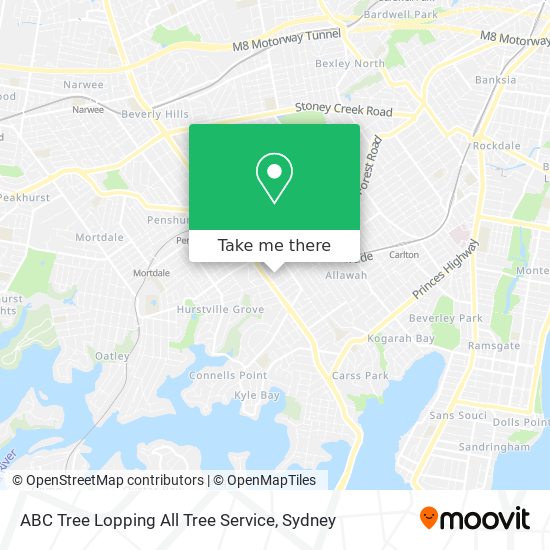 ABC Tree Lopping All Tree Service map