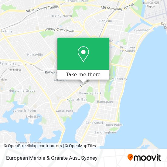 Mapa European Marble & Granite Aus.