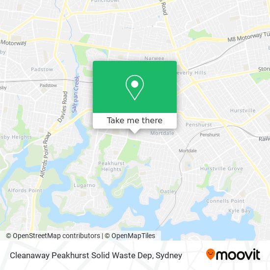Cleanaway Peakhurst Solid Waste Dep map