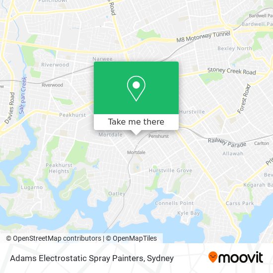 Adams Electrostatic Spray Painters map