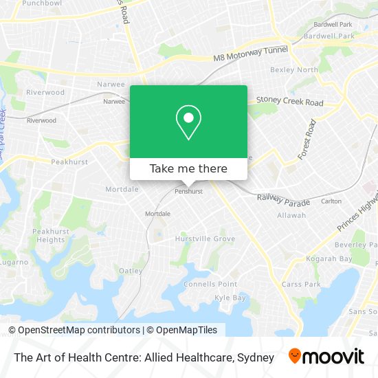 The Art of Health Centre: Allied Healthcare map