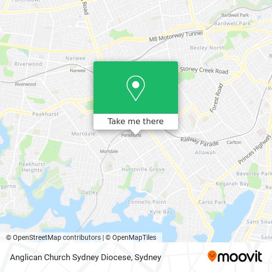 Mapa Anglican Church Sydney Diocese