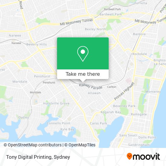 Tony Digital Printing map