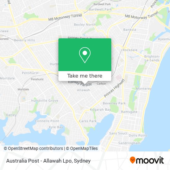 Australia Post - Allawah Lpo map