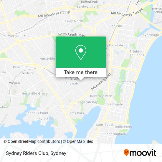 Mapa Sydney Riders Club