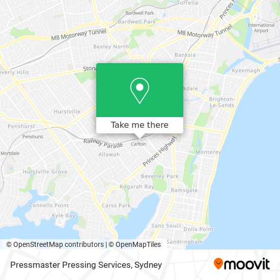 Pressmaster Pressing Services map