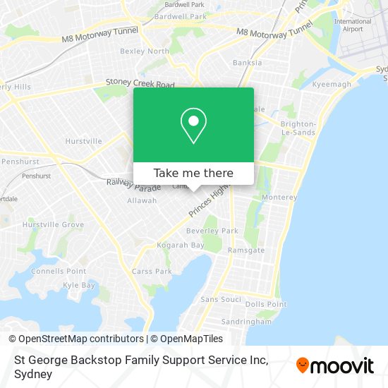 Mapa St George Backstop Family Support Service Inc