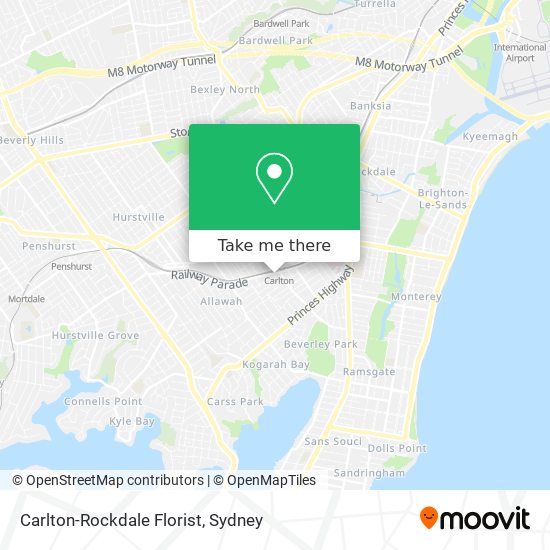Carlton-Rockdale Florist map
