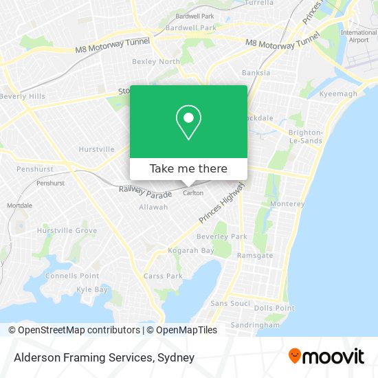 Mapa Alderson Framing Services