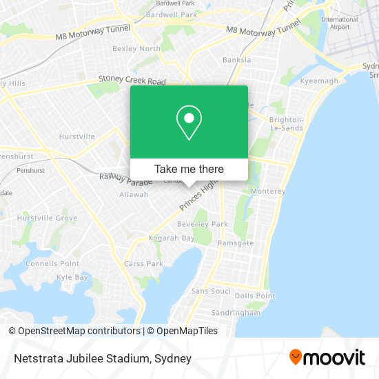 Mapa Netstrata Jubilee Stadium