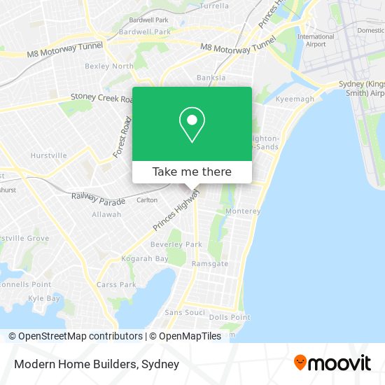 Modern Home Builders map