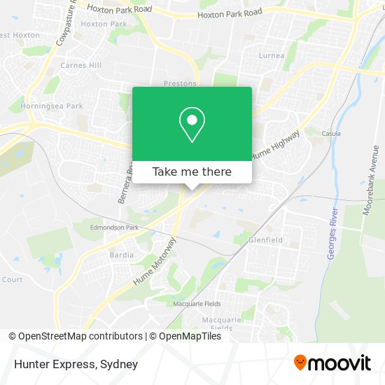 Hunter Express map