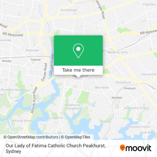 Mapa Our Lady of Fatima Catholic Church Peakhurst