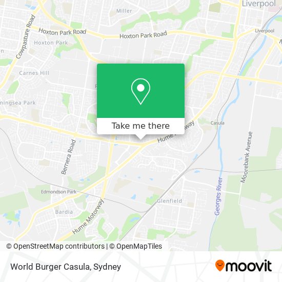 Mapa World Burger Casula