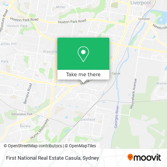 First National Real Estate Casula map