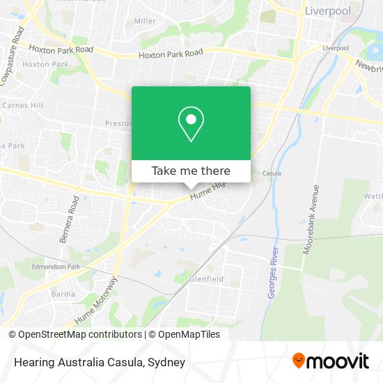 Hearing Australia Casula map