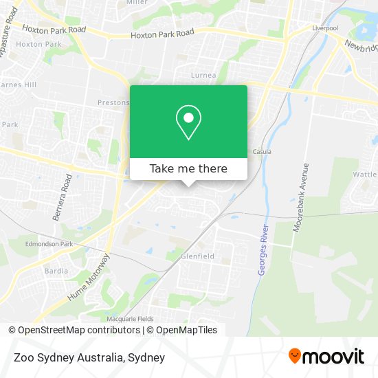 Zoo Sydney Australia map