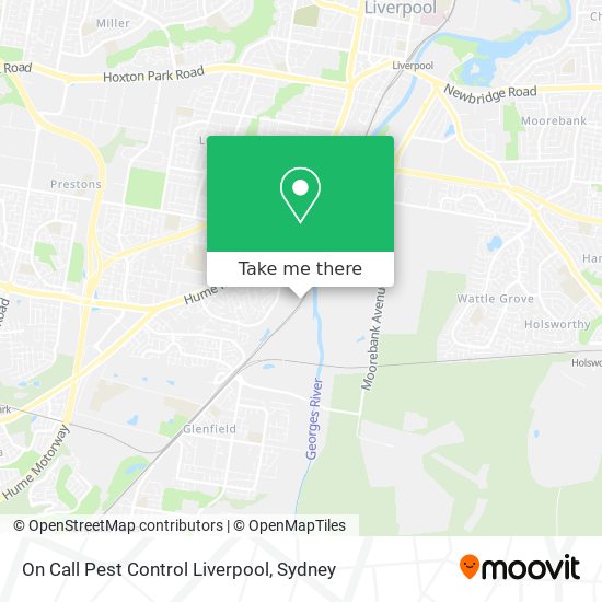 On Call Pest Control Liverpool map
