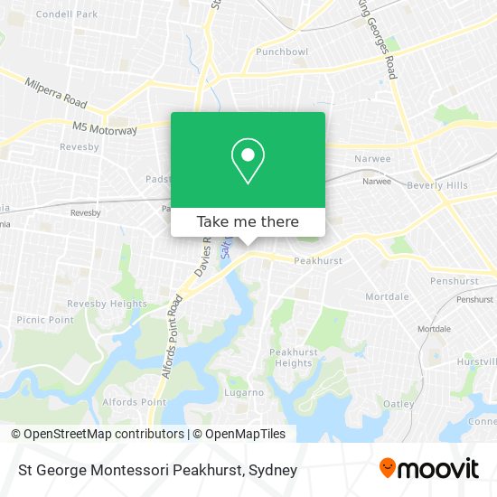 St George Montessori Peakhurst map