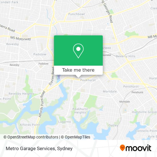 Mapa Metro Garage Services