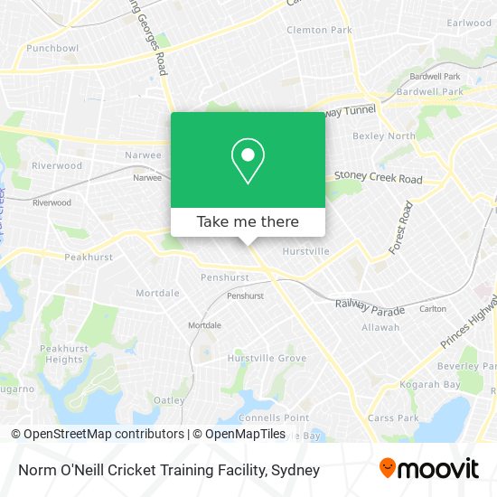 Mapa Norm O'Neill Cricket Training Facility