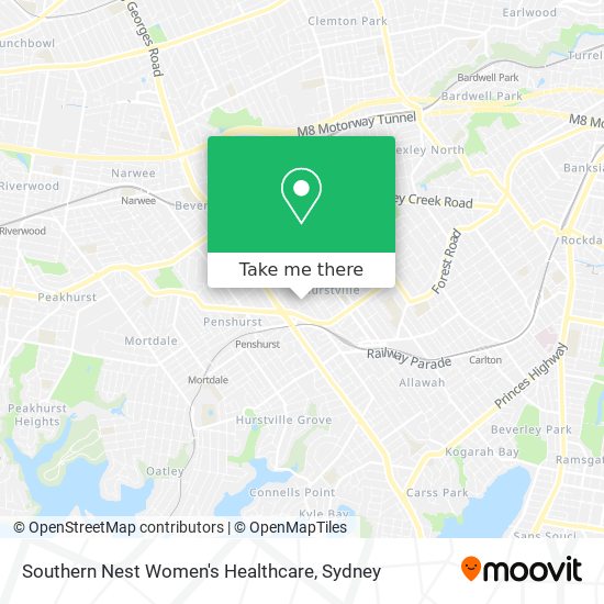Southern Nest Women's Healthcare map