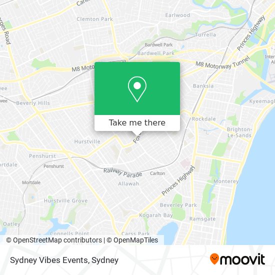 Mapa Sydney Vibes Events