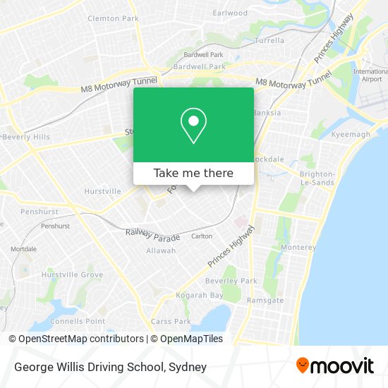 George Willis Driving School map