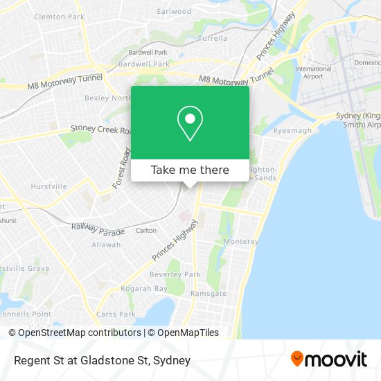 Regent St at Gladstone St map
