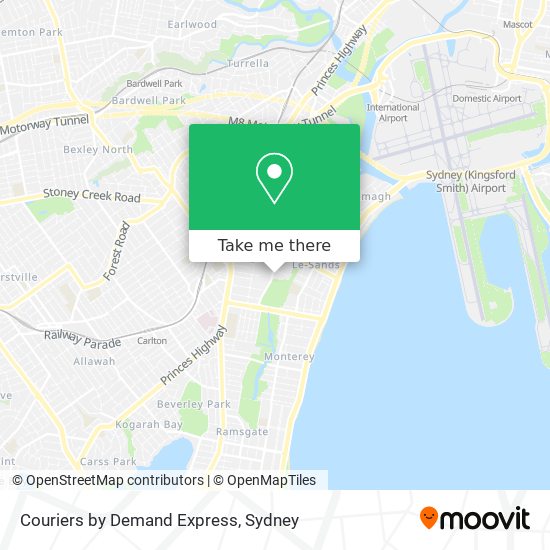 Mapa Couriers by Demand Express