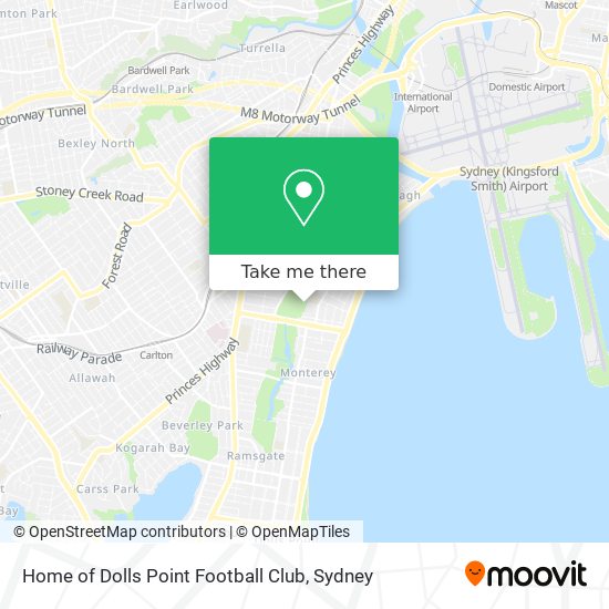 Mapa Home of Dolls Point Football Club