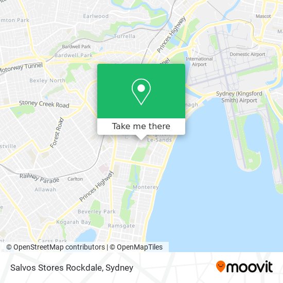 Salvos Stores Rockdale map