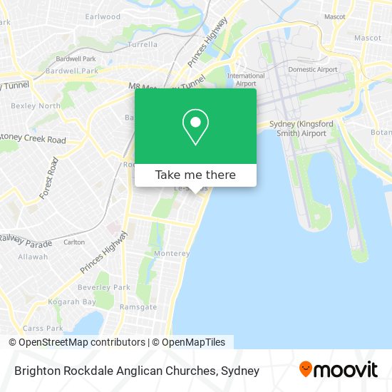 Mapa Brighton Rockdale Anglican Churches