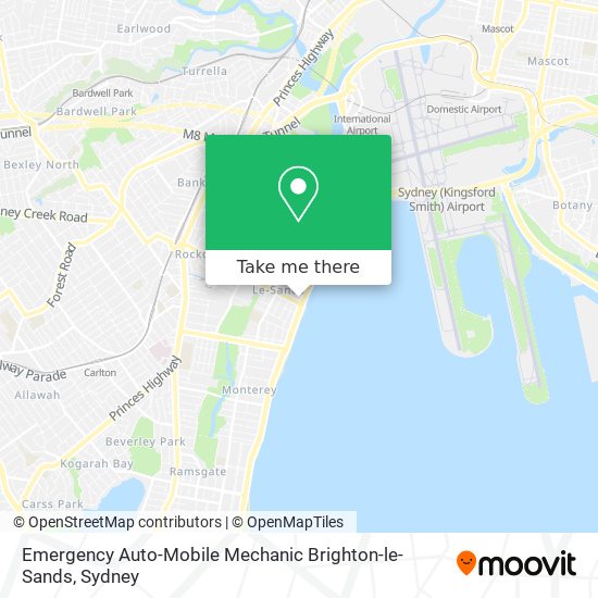 Emergency Auto-Mobile Mechanic Brighton-le-Sands map