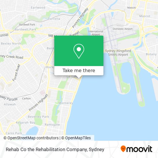 Rehab Co the Rehabilitation Company map