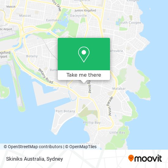 Skiniks Australia map
