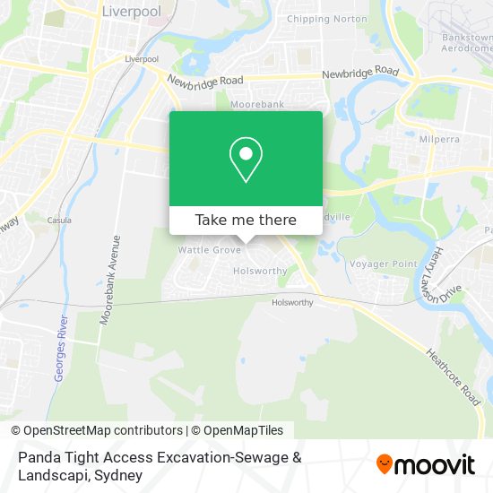 Panda Tight Access Excavation-Sewage & Landscapi map