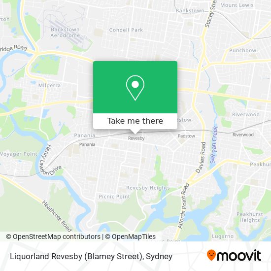 Liquorland Revesby (Blamey Street) map