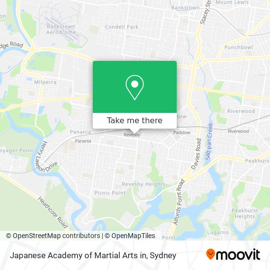Japanese Academy of Martial Arts in map