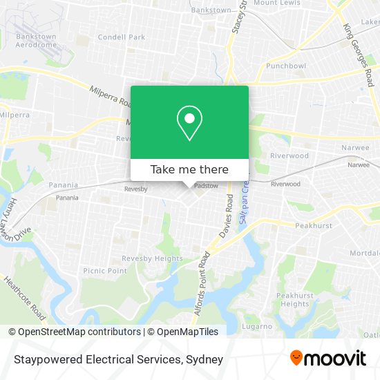 Staypowered Electrical Services map