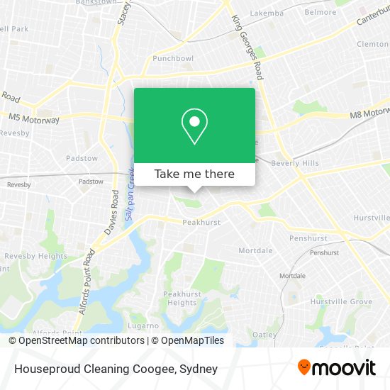 Mapa Houseproud Cleaning Coogee