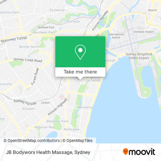 Mapa JB Bodyworx Health Massage