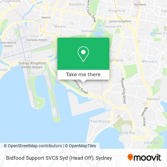 Bidfood Support SVCS Syd (Head Off) map