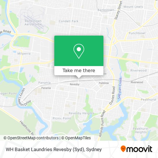 WH Basket Laundries Revesby (Syd) map