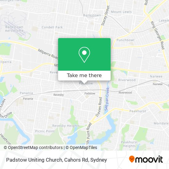 Padstow Uniting Church, Cahors Rd map