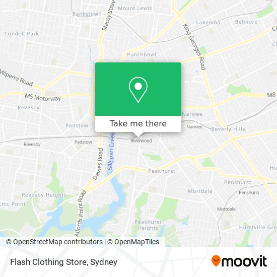 Mapa Flash Clothing Store