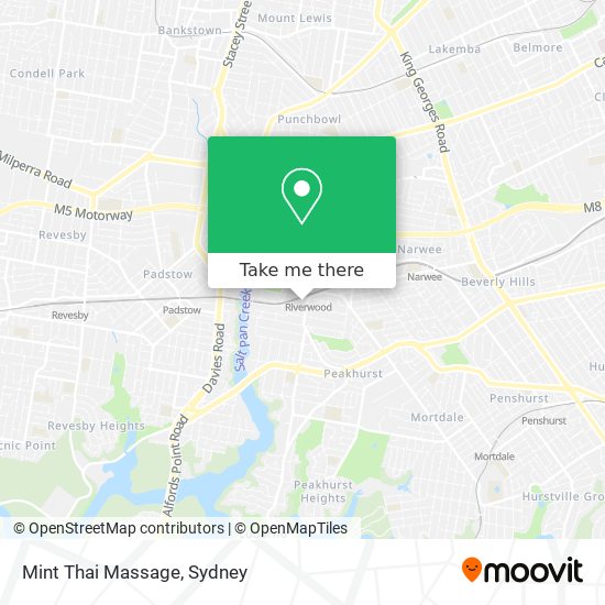 Mint Thai Massage map